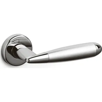 Dveřní kování OLIVARI Aster Chrom leštěný / chrom matný, Bez rozety/otvoru pro klíč