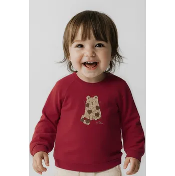Bavlněné tričko s dlouhým rukávem Mayoral 2080.4J.Baby.9BYA červená 33X, vel. 74