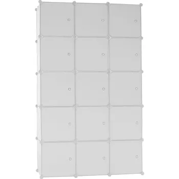 Šatní skříň Skříň Kondela Zalvo 111 x 185 x 46 cm bílá