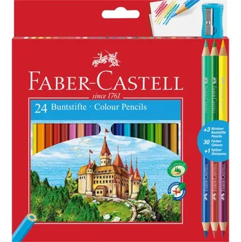 Pastelka Pastelky Faber-Castell EKO 24 barev + 3 bicolor + ořezávátko