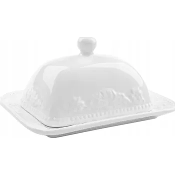 Dóza na potraviny Dóza na máslo (máselnička) Butter Home - bílý lesk