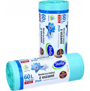 Pytle na odpadky Univerzální pytle na odpadky Stella 60l 16 ks