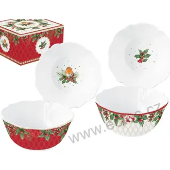 Easy Life CHRISTMAS BERRIES misky cesmína a ptáček 350ml 2 ks