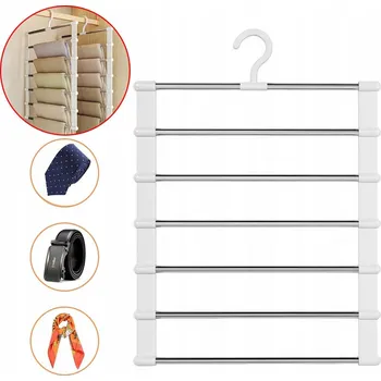 Věšák WIESZAK SKŁADANY ANTYPOŚLIZGOWY NA KALHOTY KOŠILE OBLEČENÍ 2KS ÚSPORA MÍSTA