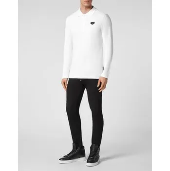 Pánské tričko PHILIPP PLEIN Polokošile 255 Bílá Regular Fit XL