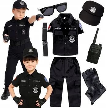 Karnevalový kostým KOSTÝM TAKTICKÁ UNIFORMA JEDNOTKY SPECIÁLNÍ SÍLY POLICIE 128 134 cm
