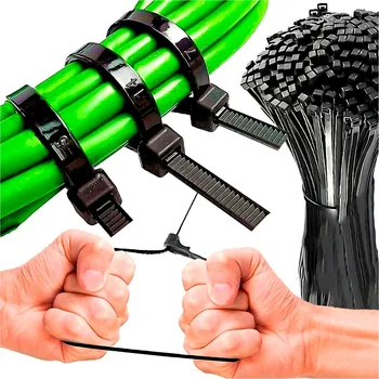 Stahovací páska Stahovací pásky kabelové STAHOVACÍ PÁSKY sada černé UV 8,8x600 100 ks