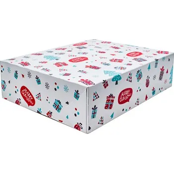 Krabice na pečivo Krabice bílá 25 × 21 × 7 cm – dárečky