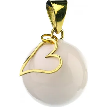 Přívěsek Bola Těhotenská rolnička ESSENTIALS White with heart charm