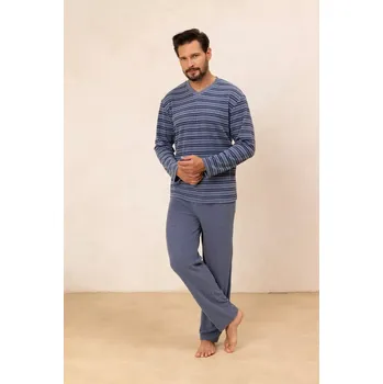 Pánská móda Pánské pyžamo 490 BIG - Regina XXL Hnědá