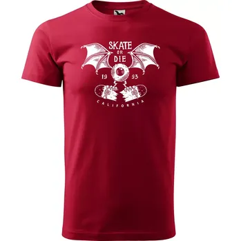 Sablio Tričko s potiskem Skate or Die - červené S