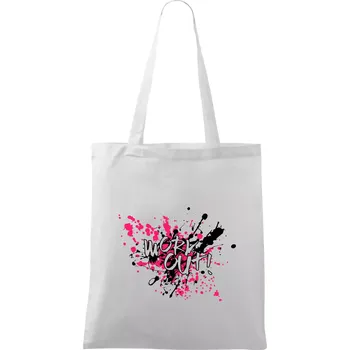 Work out splash - Taška bavlněná - 42 x 38 cm ( Bílá )