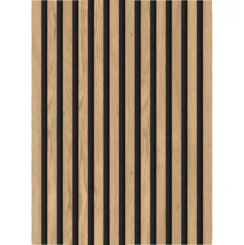 Obklad Mexen Lam-F nástěnné akustické lamely 275 x 30 cm, plsť 8 mm, technická dýha, Klasická borovice - S105-275307-3015-012 Lamely