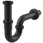 Alca Sifon trubkový umyvadlový DN 32 s převlečnou maticí G 5/4", kov, černá-mat A4320BLACK