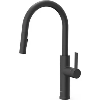 Vodovodní baterie Dřezová baterie TRES Cocina s vytahovací sprškou, 2 proudy černá matná 23043804NM