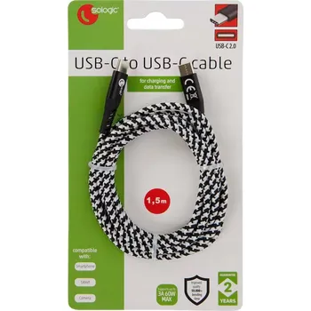 Datový kabel Kabel USB-C - USB-C 1,5 m černý