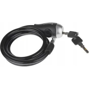 Zámek na kolo Spirálový zámek 10x1500 s blokádou TonyOn TY560 na klíč