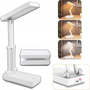 Lampička NOČNÍ LAMPA NA PSACÍ STŮL DOTYKOVÁ skládací PRO ČTENÍ KRESLENÍ