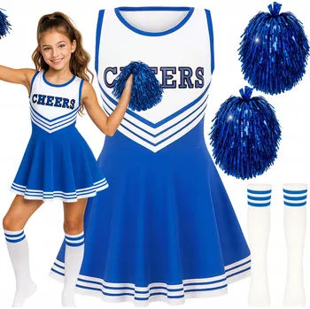 Karnevalový kostým KOSTÝM ROZTLESKÁVAČKY TANEČNICE ROZTLESKÁVAČKA TANEČNÍ KOSTÝM BAMBULE 134 140