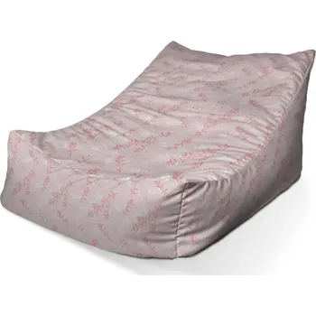 Sedací pytel Sablio Sedací vak Lounge Růžové rostliny - 80 x 95 x 50 cm