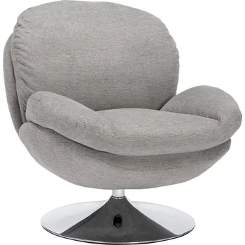 Křeslo Elegantní otočné křeslo ZAYNE - šedé / chrom