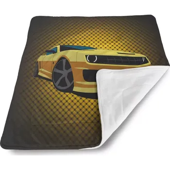 deka Sablio Deka pro miminko Chevrolet Camaro Žlutá mřížka - 80x100 cm