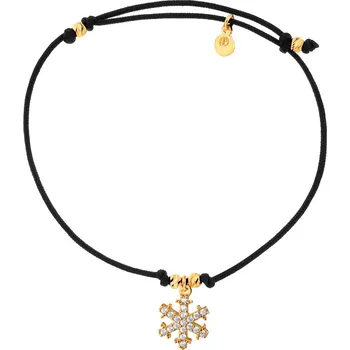Náramek Náramek s prvky z pozlaceného stříbra a zirkony - sněhová vločka - AP534-0599