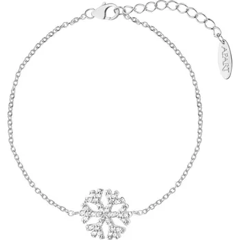 Náramek Stříbrný náramek se zirkony - sněhová vločka - AP535-4652
