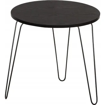 Konferenční stolek Konferenční stolek Kondela kulatý 48 x 48 x 48 cm černý