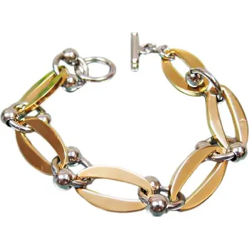 Náramek Náramek z oceli s elegantními zlatými a stříbrnými prvky, moderní design, kód produktu 7NB10511.