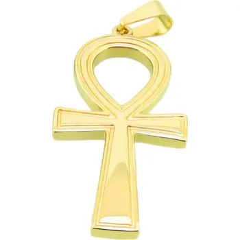 Přívěsek Přívěsek Ankh s kulatým výřezem, rozměry 44x23 mm, váha 10 g, stříbrná barva.