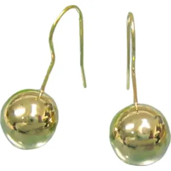 Náušnice Náušnice s kulatými přívěsky ve zlaté barvě, průměr 12 mm, elegantní design pro každou příležitost.
