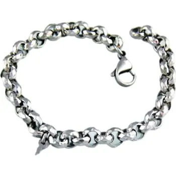 Náramek Náramek s přívěskem stromu života, stříbrná barva, délka 195 mm, šířka 7 mm, přívěsek 24x20 mm.