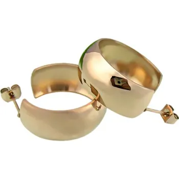 Náušnice Náušnice v růžové zlaté barvě, průměr 23x9 mm, elegantní design pro každodenní nošení.