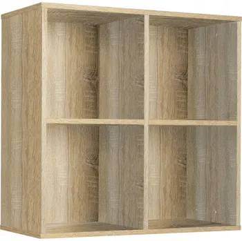 regál Regál Meble Domiko 71,2 cm x 70,6 cm x 35 cm černý, dub sonoma