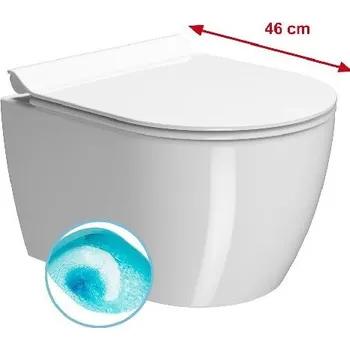 Klozet Sapho Pura - Závěsné WC, Swirlflush, ExtraGlaze, bílá 880211