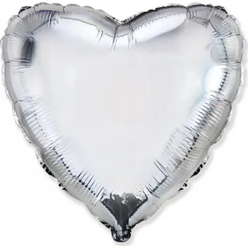 Balónek Stříbrné srdce 18" - 45 cm Flexmetal /BALENÍ