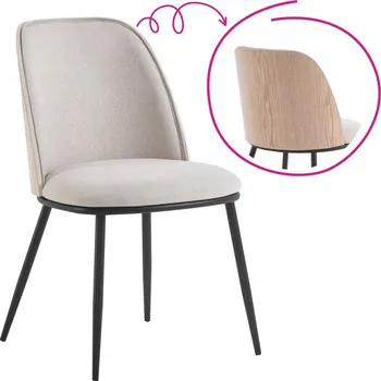 Jídelní židle Jídelní židle Vudia - béžovohnědá/natural/černá