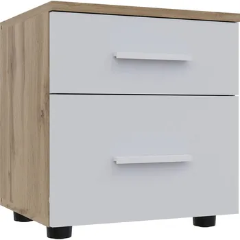 Noční stolek Noční stolek Melato - dub tahoe / bílá