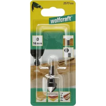 Vrták Zápustník do dřeva 16 mm Wolfcraft s šestihrannou stopkou