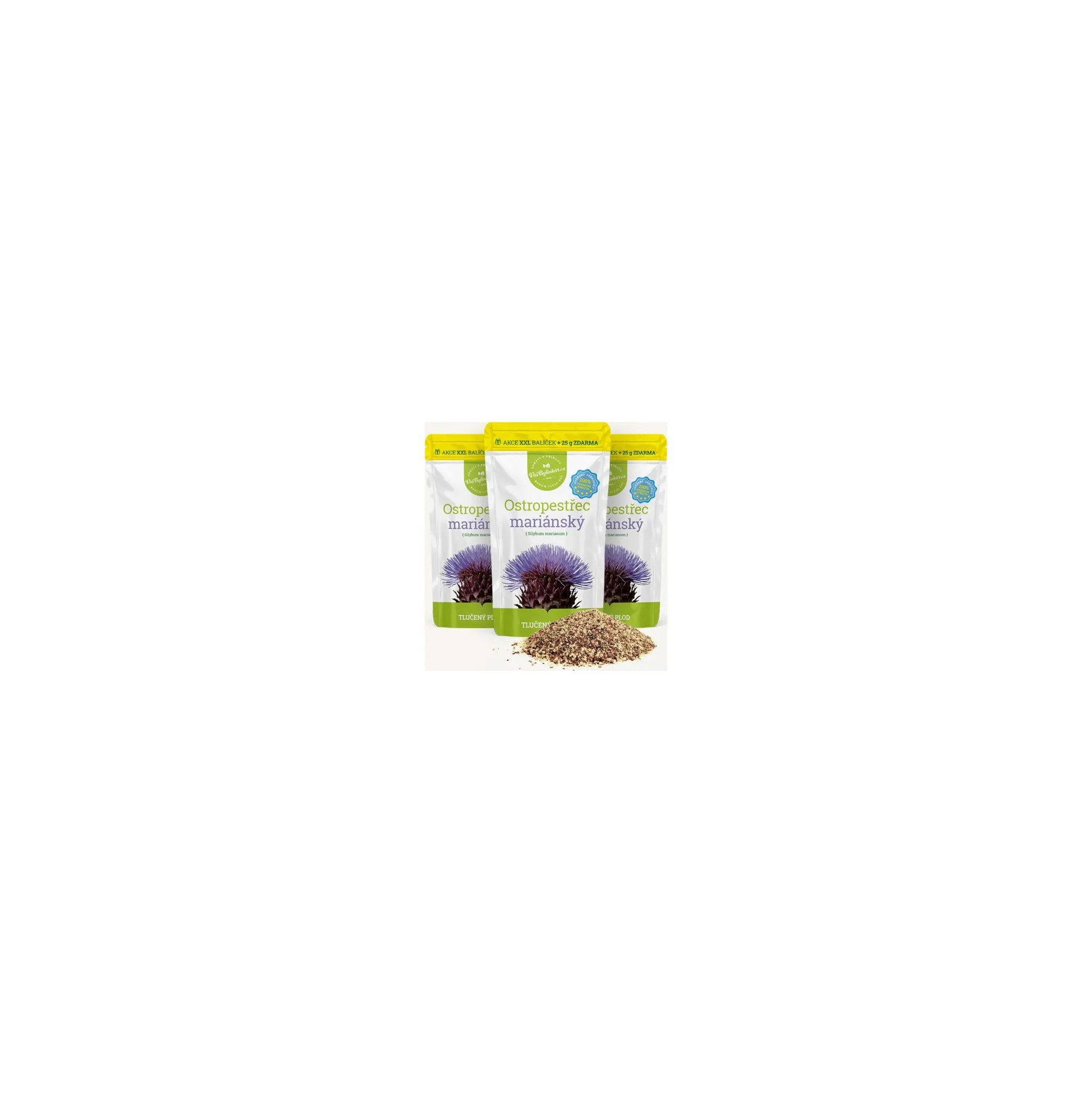 Fotografie 1 - Přírodní produkt VášBylinkář.cz Ostropestřec mariánský drcený 3x 270 g