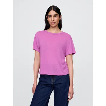 Oblečení a móda GAP Dámské Lněné crop tričko 778377-03 Velikost: XS Tričko zdarma při nákupu nad 3000,-!