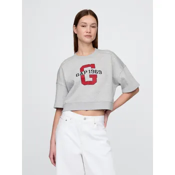 Dámská mikina GAP Dámská Oversize crop mikina VintageSoft Americana 778442-03 Velikost: M Tričko zdarma při nákupu nad 3000,-!