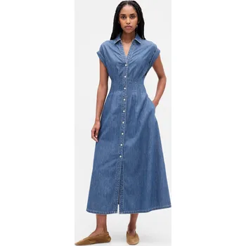 Dámské šaty GAP Dámské Džínové midi šaty s kapsami 799582-00 Velikost: L Tričko zdarma při nákupu nad 3000,-!