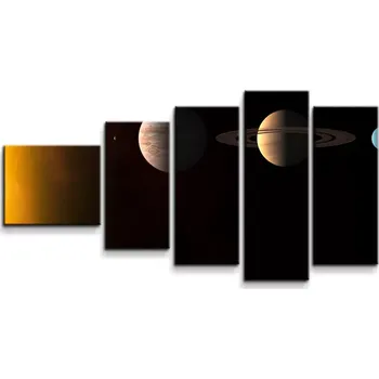 Obraz Sablio Obraz - 5-dílný Planety - 100x60 cm