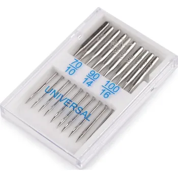 Strojové jehly Universal sdružené 70; 90; 100 Arka, malé, nikl