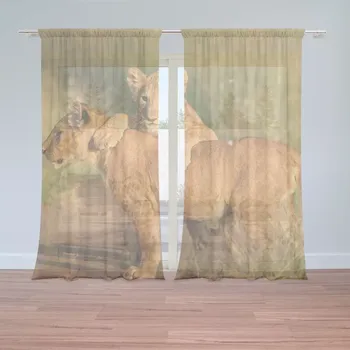 Záclona Sablio Záclony Lvíčata: 2ks 150x250cm