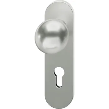 Stavební výplň FSB 19 1964 Dveřní štítek s pevnou koulí Eloxovaný hliník