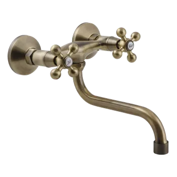 Vodovodní baterie Kuchinox Dřezová baterie Stilo s otočným raménkem - BKI_580D, mosaz antique