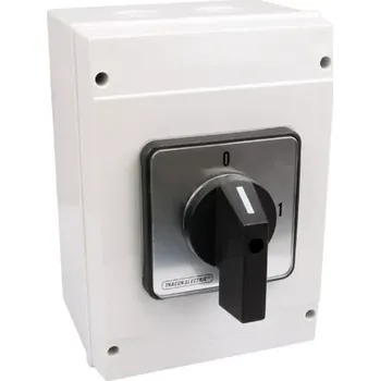 vypínač Vačkový vypínač, ON-OFF Tracon TK-129/3T65 400V, 50Hz, 125A, 3P, 30kW, 88×88mm, 90°, IP65 (Tracon TK-129/3T65)